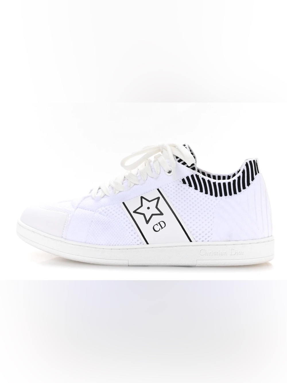 Christian Dior White 'CD' Star Logo Sneakers NEW NIB size 41 $890 retail